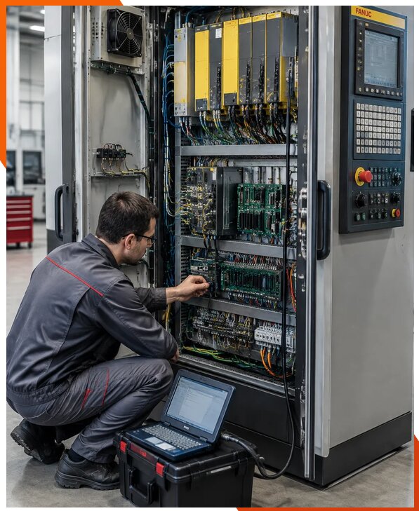 Ремонт систем ЧПУ FANUC промышленных станков в Шелехове